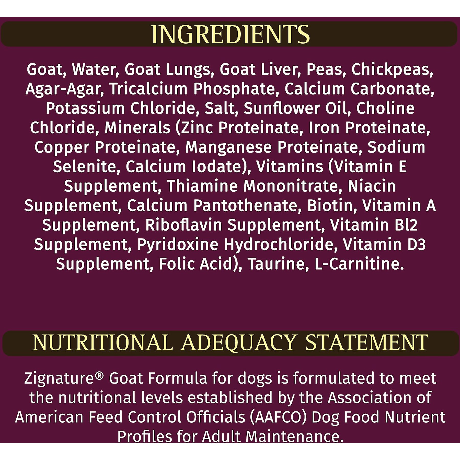 Zignature Goat Limited Ingredient Formula Canned Dog Food