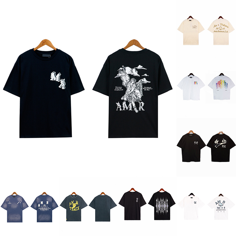Mens T Shirts Amirir Shirt Womens Designers Tshirts Loose Tees Brands Tops Printed Fashion Short Sleeve Luxury Hip Hop Streetwear Graffiti TShirts