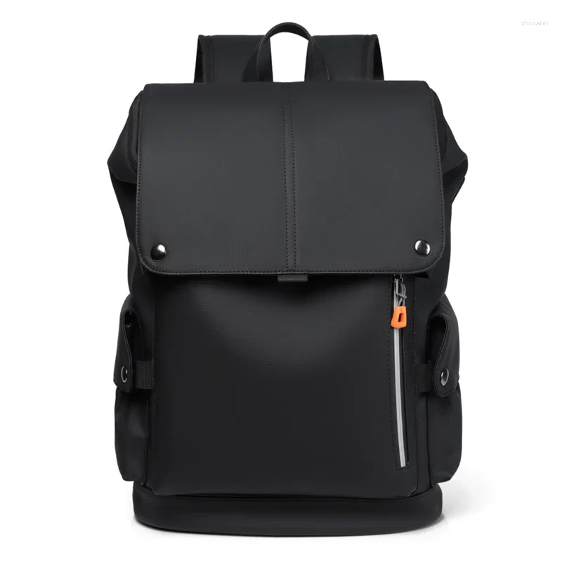 School Bags High Quality PU Leather Waterproof Men's Laptop Backpack Large Computer For Business Urban Man USB Charging