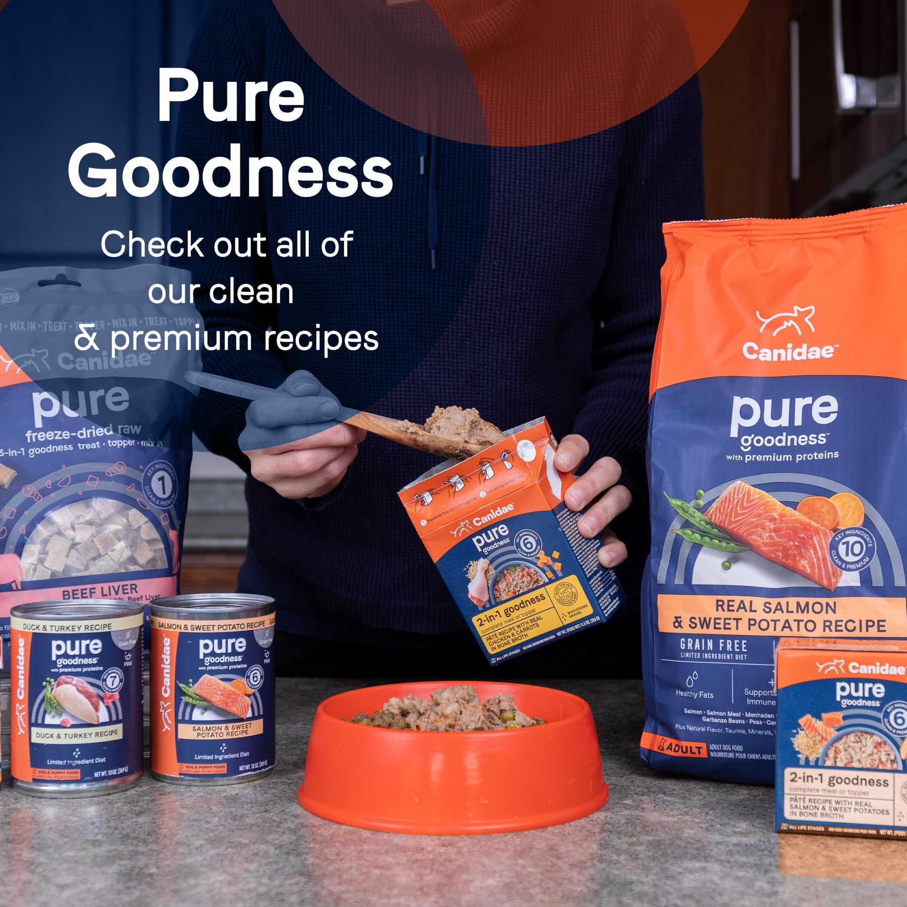 CANIDAE Grain-Free PURE Heaven Biscuits with Duck & Chickpeas Crunchy Dog Treats