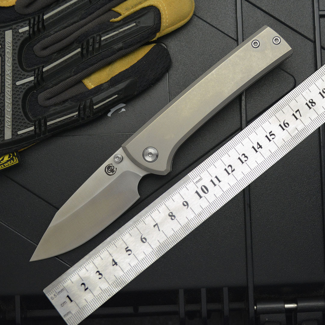 High End Folding Knife M390 Satin Blade TC4 Titanium Alloy Handle Ball Bearing EDC Pocket Knives Outdoor Tools
