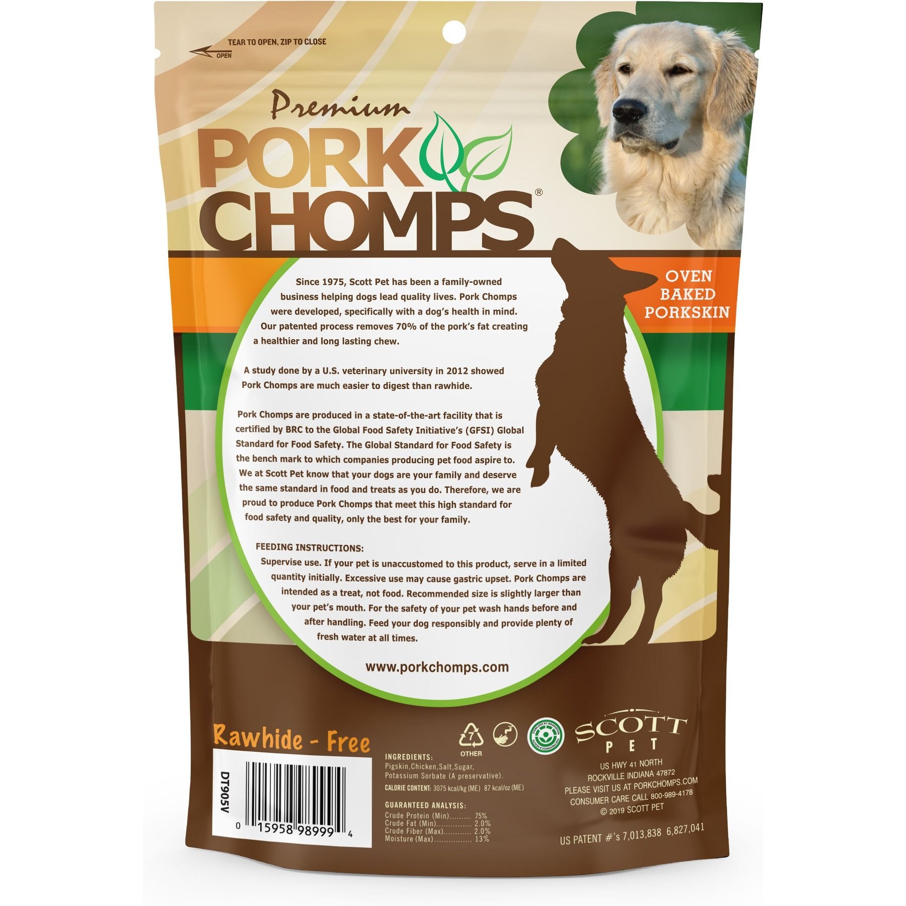 Pork Chomps Real Chicken Wrapped Twists Dog Treats