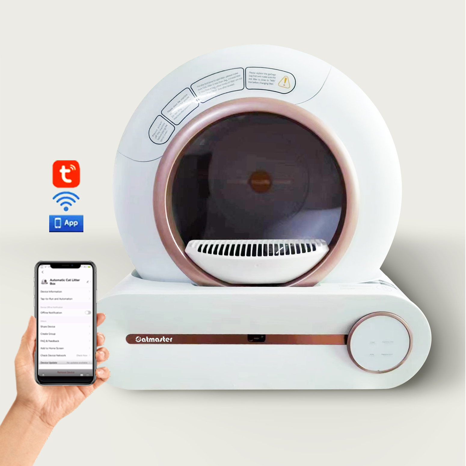 Quick Self Cleaning Cat Toilet Automatic APP Remote Control Auto Cat Litter Box