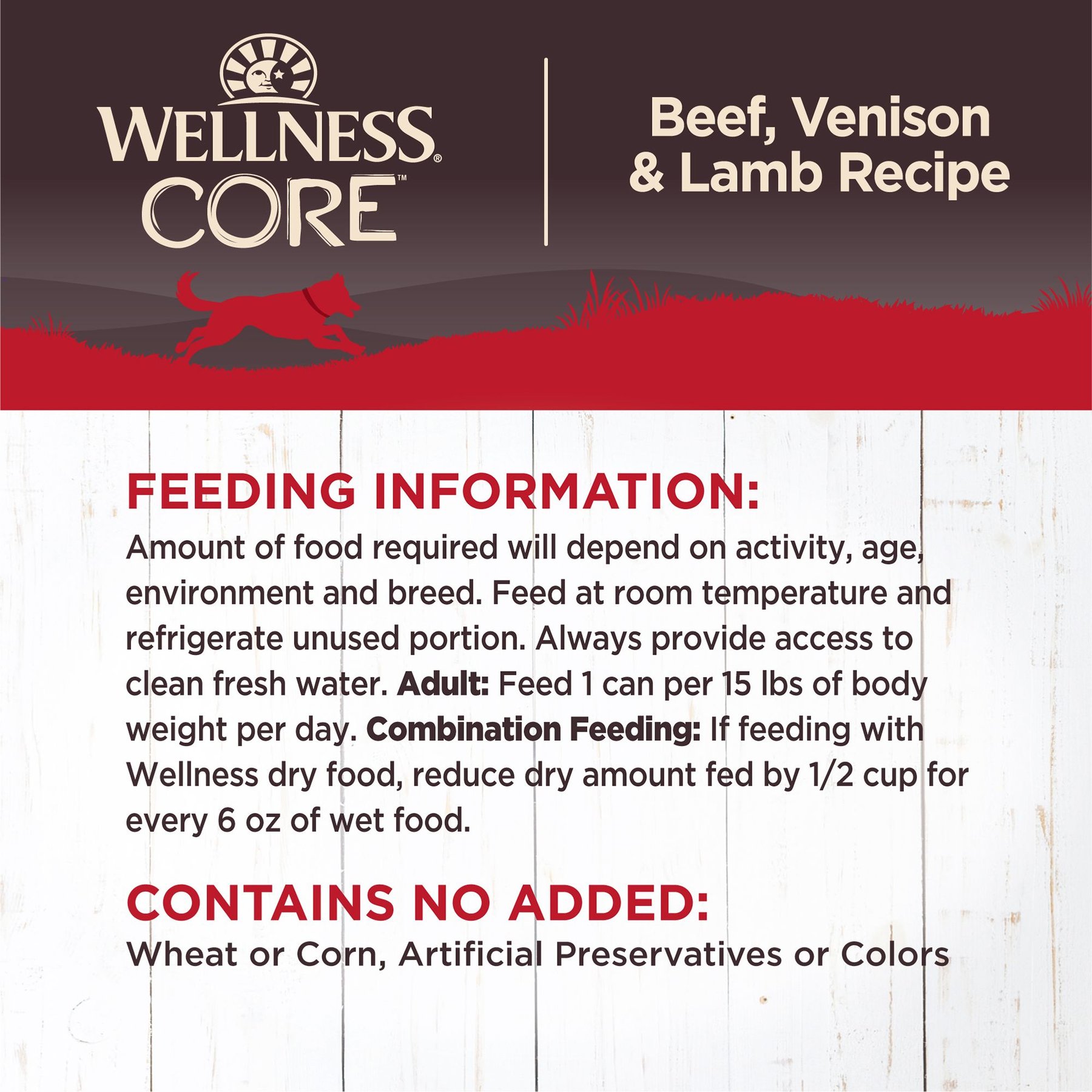 Wellness CORE Grain-Free Beef, Venison & Lamb Formula Canned Dog Food