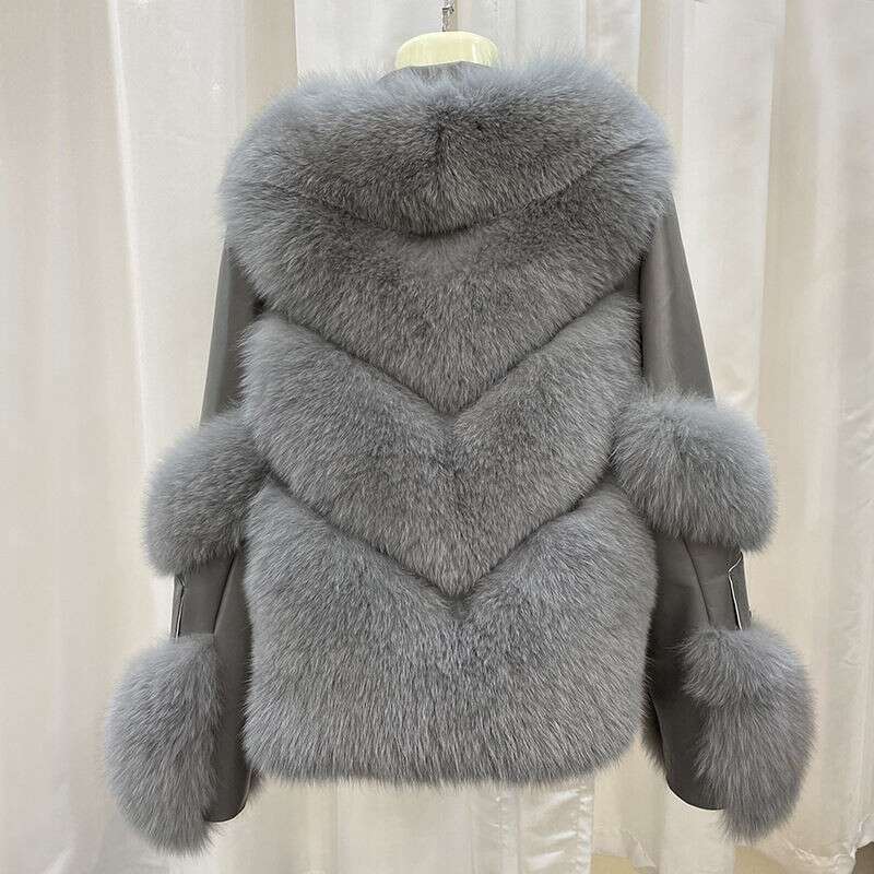 women's fox jacket with cotton casual Western style coat, loose and high-quality imitation fur coat