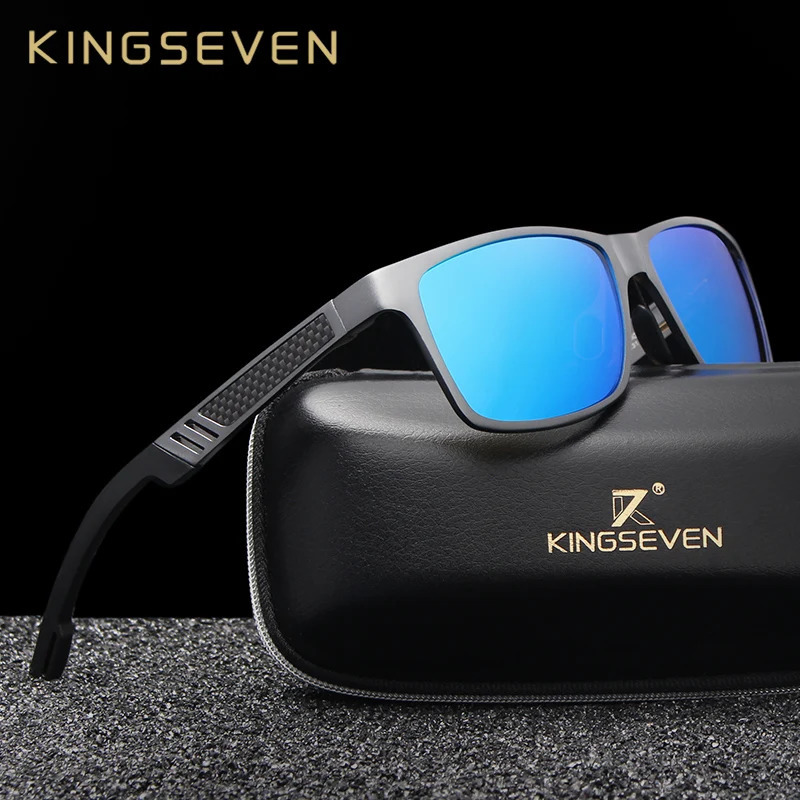 KINGSEVEN Mens Polarized Sunglasses Full Frame Aluminum Material Driving Glasses Mens Oculos Sunglasses 250213