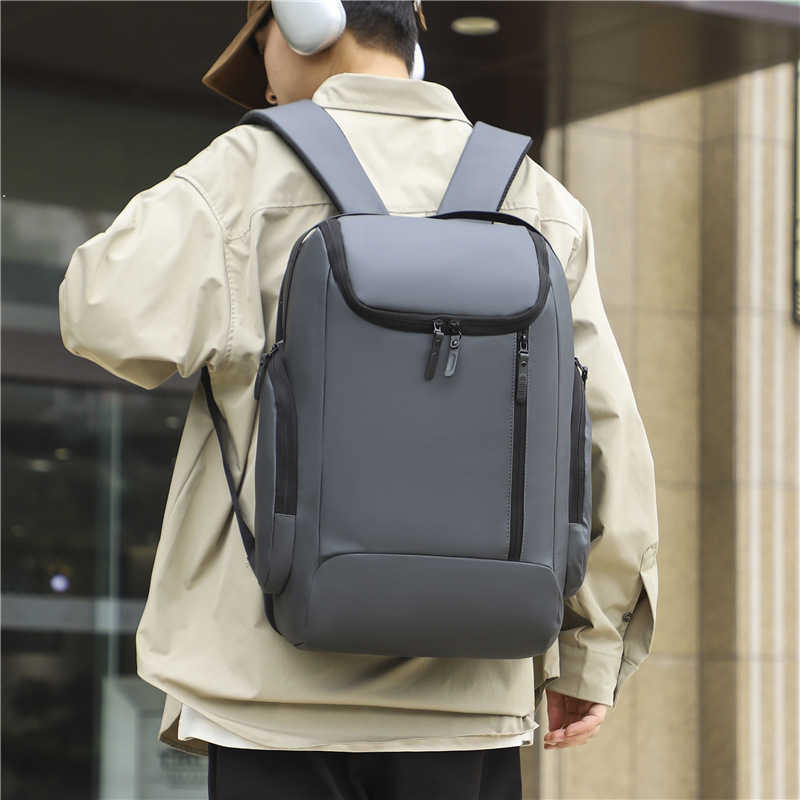 fashionable and trendy backpack for men large capacity waterproof travel bag business computer bag casual student backpack