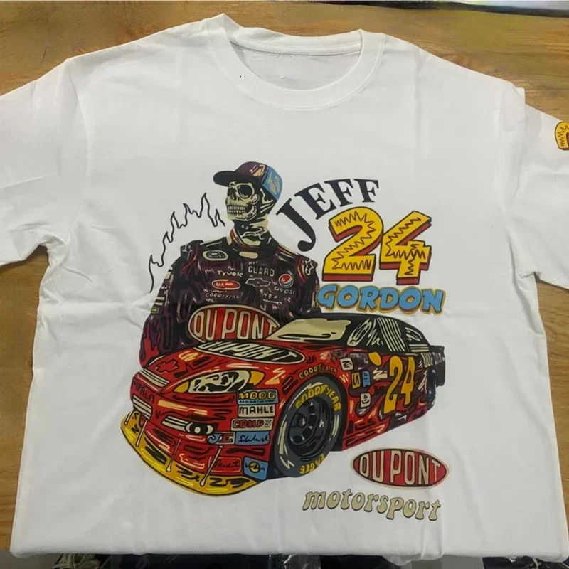 O-Neck Short Sleeve Casual Breathable Oversized Male Summer Top Men Clothing Vintage Streetwear Skull Print Men T-Shirt 240409