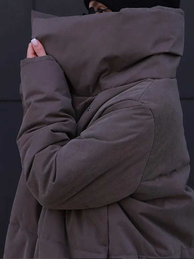 Fashion Collar Solid Color Classic Long Cotton Jacket Warm All Sves Button Down Jacket New Winter Womens Clothing