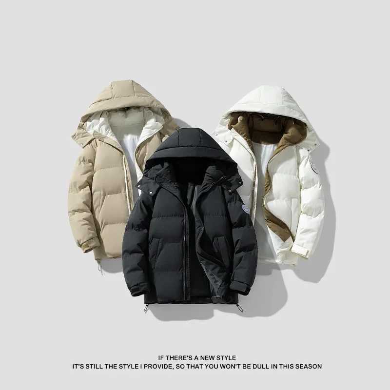 Padded Coats Hooded Parkas Casual Mens Down Puffer Jacket Short Padding Youthful Clothes Winter Quilted Fashion OuterwearXJ241122 - view 7