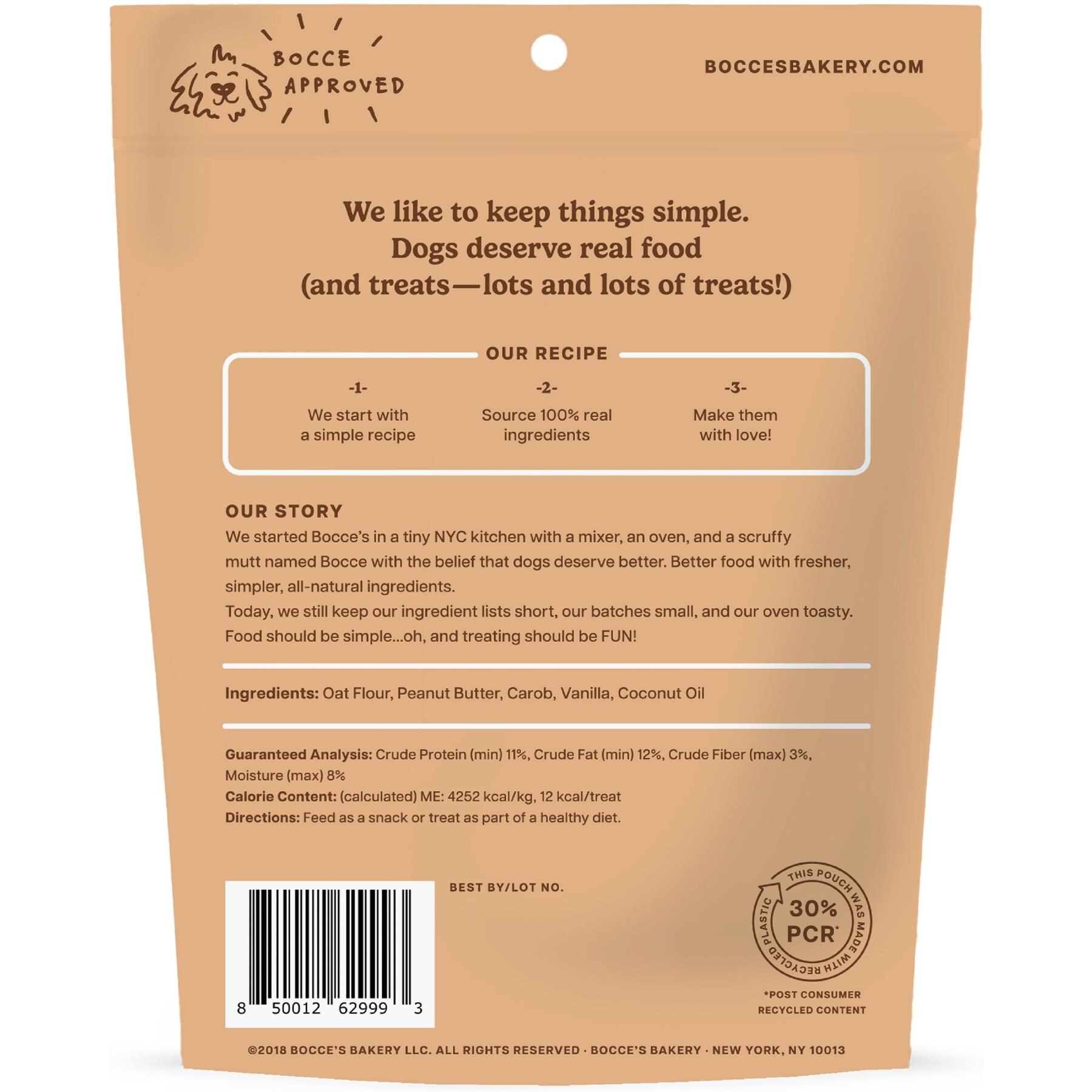 Bocce's Bakery Everyday Mud Pie Oh My Biscuits Crunchy Dog Treats, 5-oz bag
