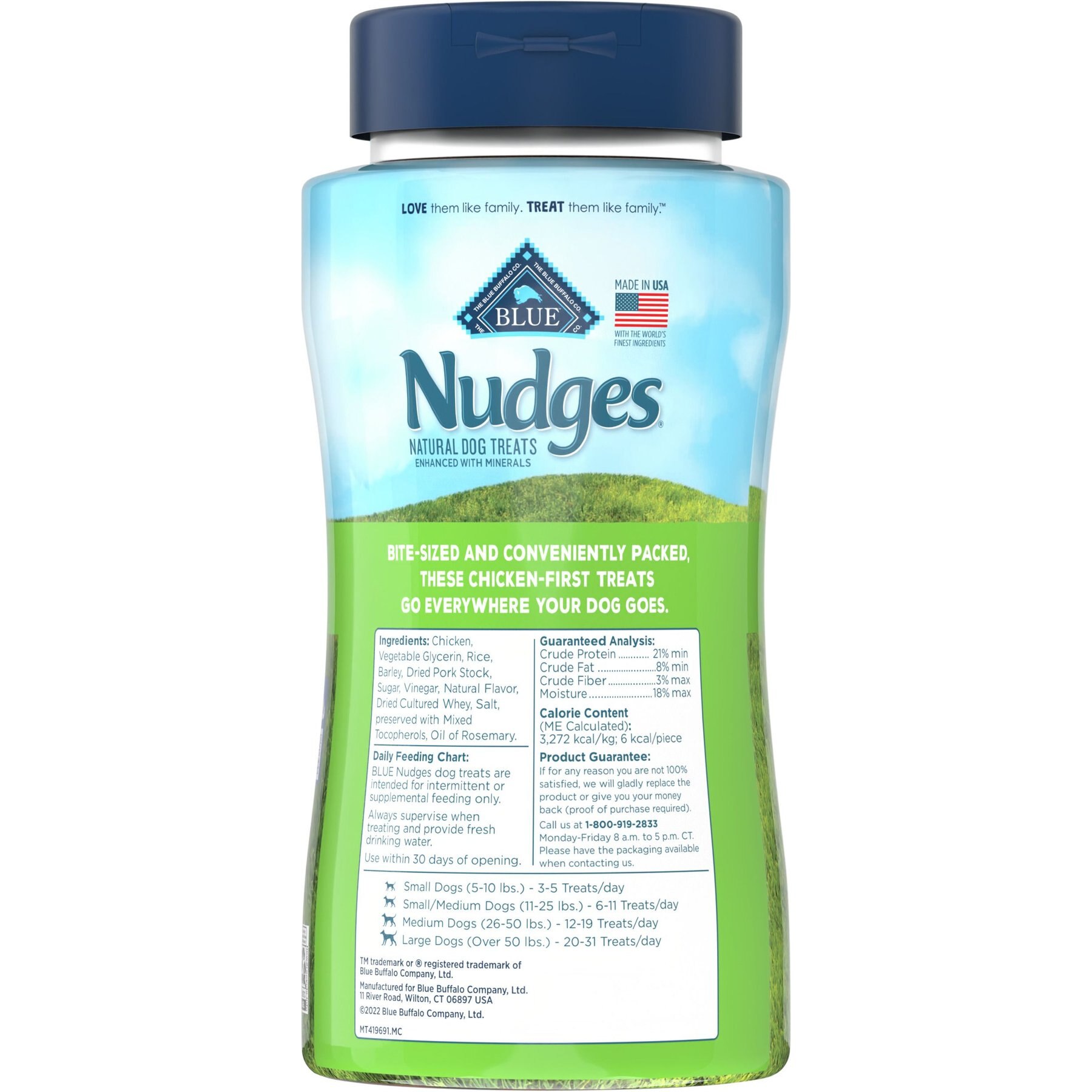 Blue Buffalo Nudges On The Go Chicken Natural Dog Treats, 5.5-oz container