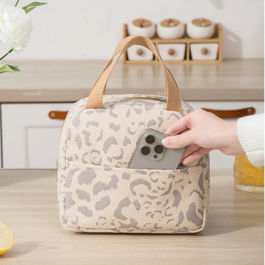 Small Portable Thermal Lunch Bag Girls Food Box Durable Waterproof Office Cooler Ice Insulated Case Camping Ins 241122