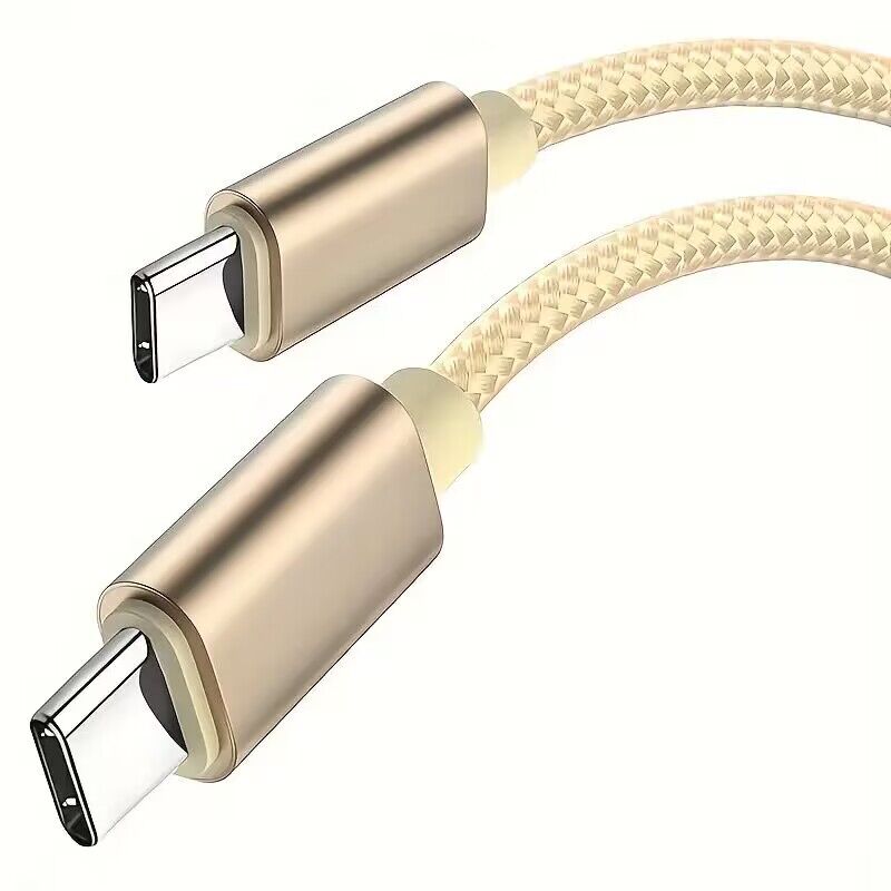60W 1M 2M 3M C to C Male to Male Fabric Braided USB C Type c Cable For Samsung S23 S24 htc Lg Android phone