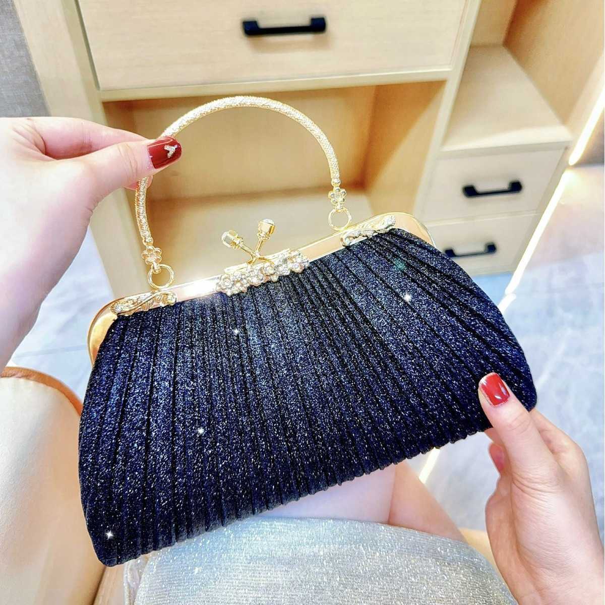 handheld bag with diamond embedding single shoulder crossbody evening bag tassel with diamond small bag womens handheld qipao bag 241122