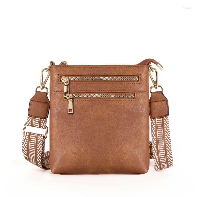 2025 NEW Drawstring High Quality PU Leather Women Shoulder Bag Detachable Strap Small Messenger Fashion Multi-pocket Soft Crossbody Bags zhanyishengli