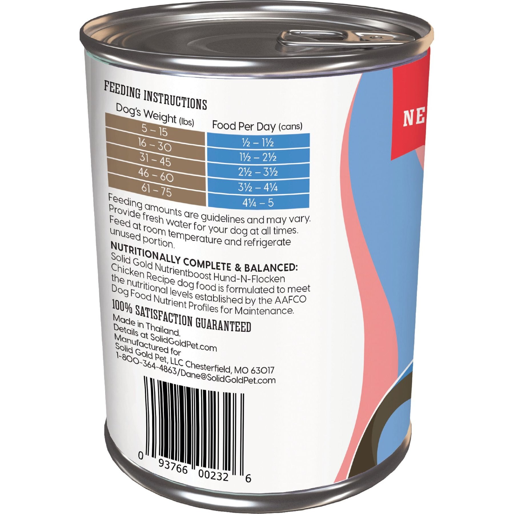 Solid Gold Nutrientboost Hund-n-Flocken Chicken Recipe with Healthy Whole Grains Wet Dog Food, 12.5-oz can, case of 6