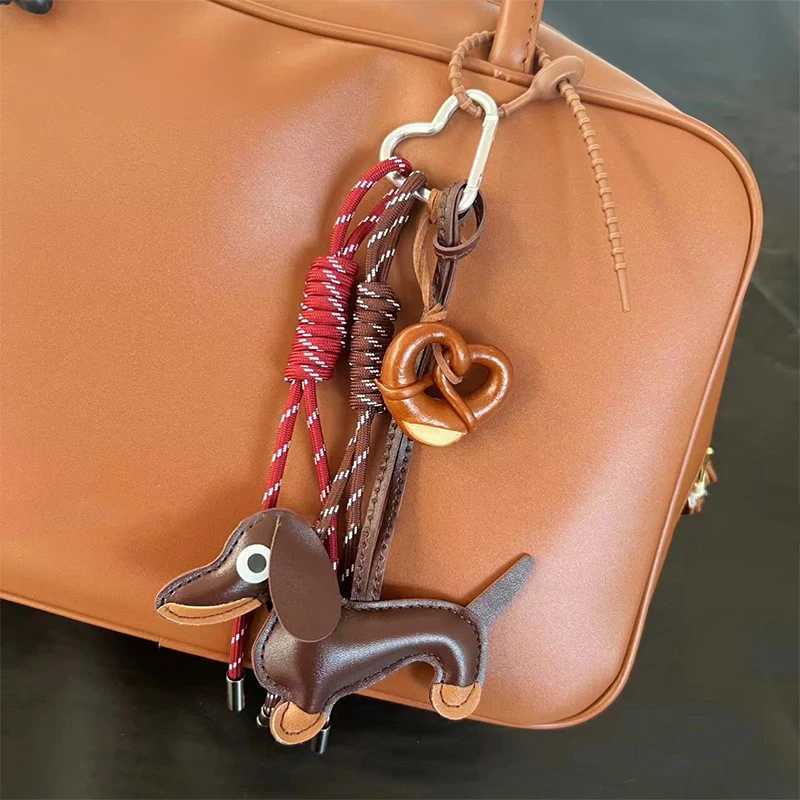 Pocket charm woven rope sausage pendant Versatile composite bag pendant mobile phone bag accessory decorative hanging rope Y241121