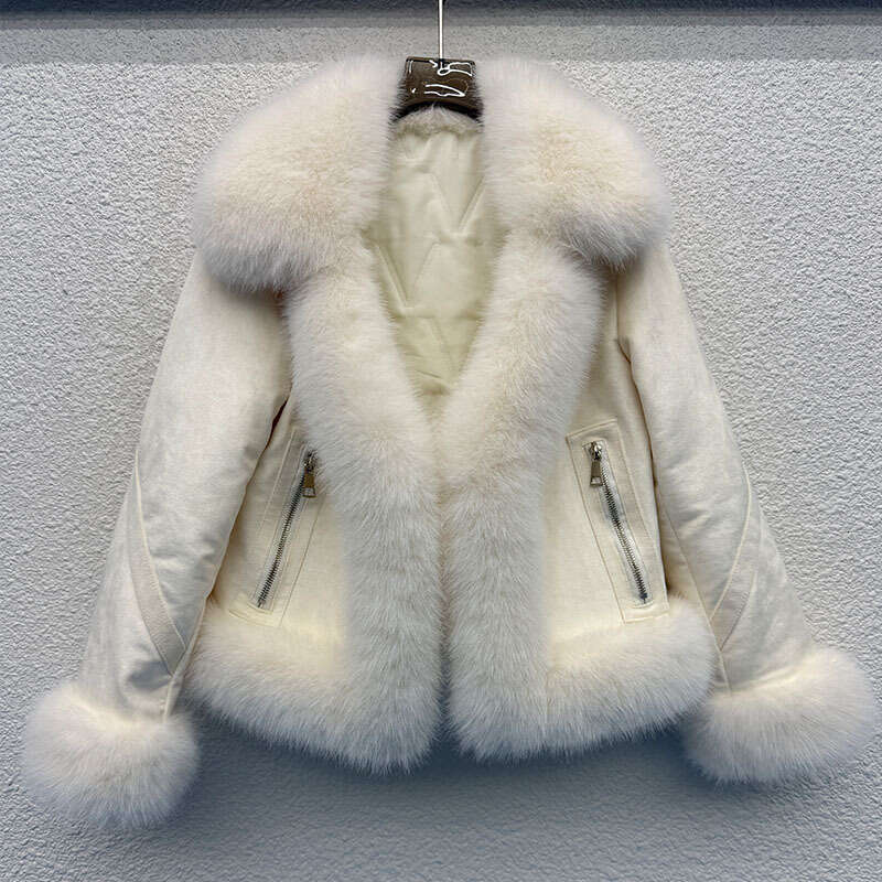 Winter new women's fox jacket with cotton casual Western style coat, loose and high-quality imitation fur coat