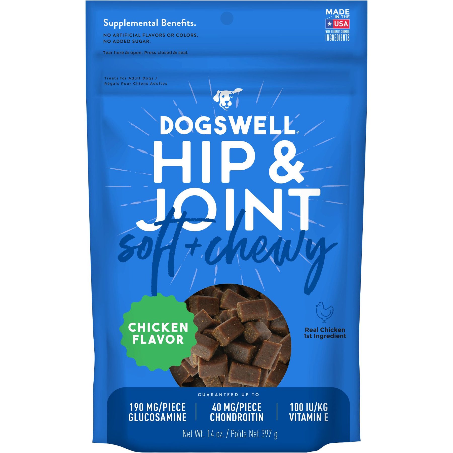 Dogswell Hip & Joint Chicken Soft & Chewy Dog Treats, 14-oz bag