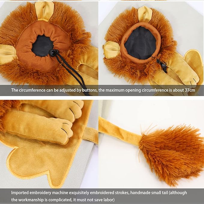 Carrying Bag, Carrier, Cute Lion-Shaped Pet Canvas Shoulder Bag Cat Carriers & Dogs, For Small Animals Dogs Cats