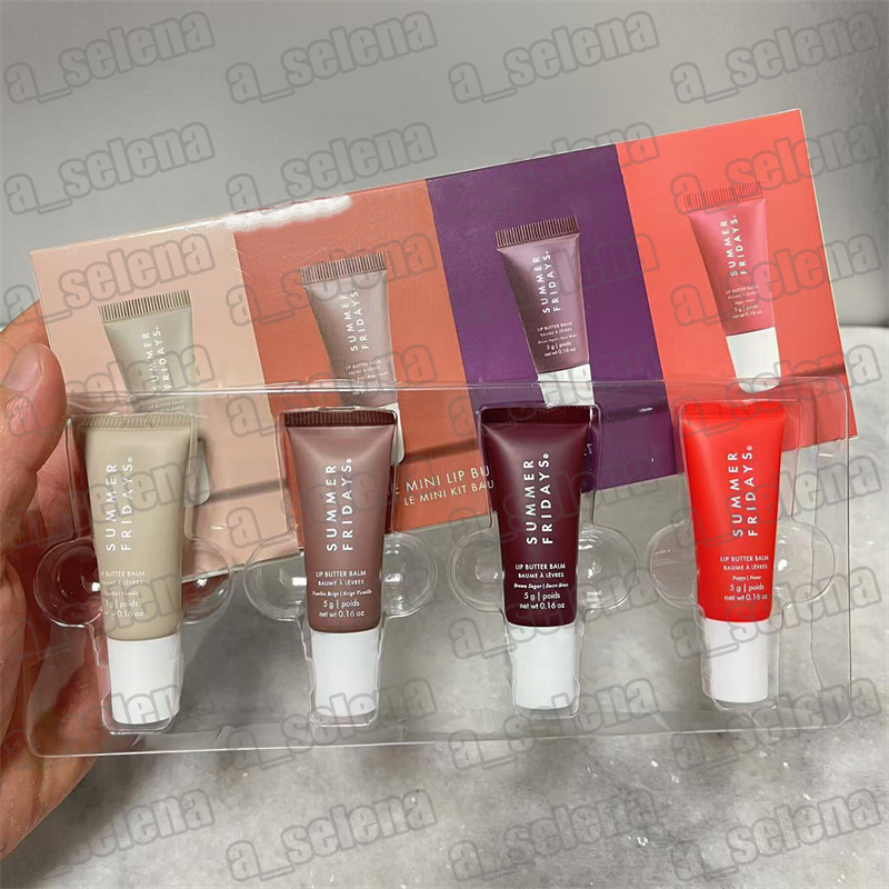Summer Fridays Mini Lip Butter Balm Set Moisturizing Smooth Soft Lips Cosmetics Makeup Kit