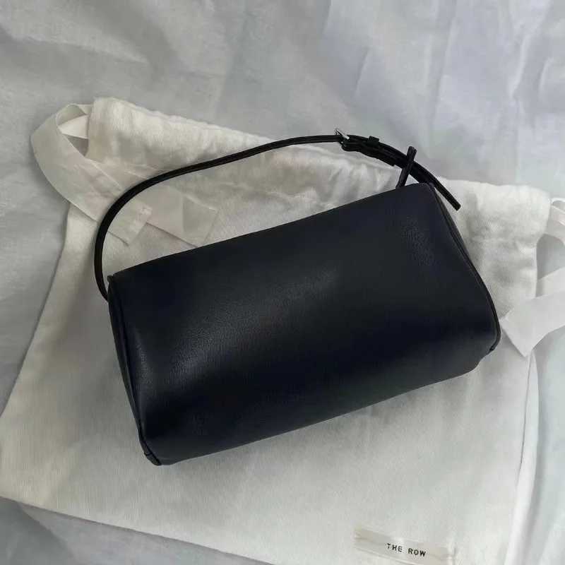Niche Design Pen Holder Bag Velvet Leather Bottom Bag Retro Casual Small Square Bag Single Shoulder Handbag Y241121