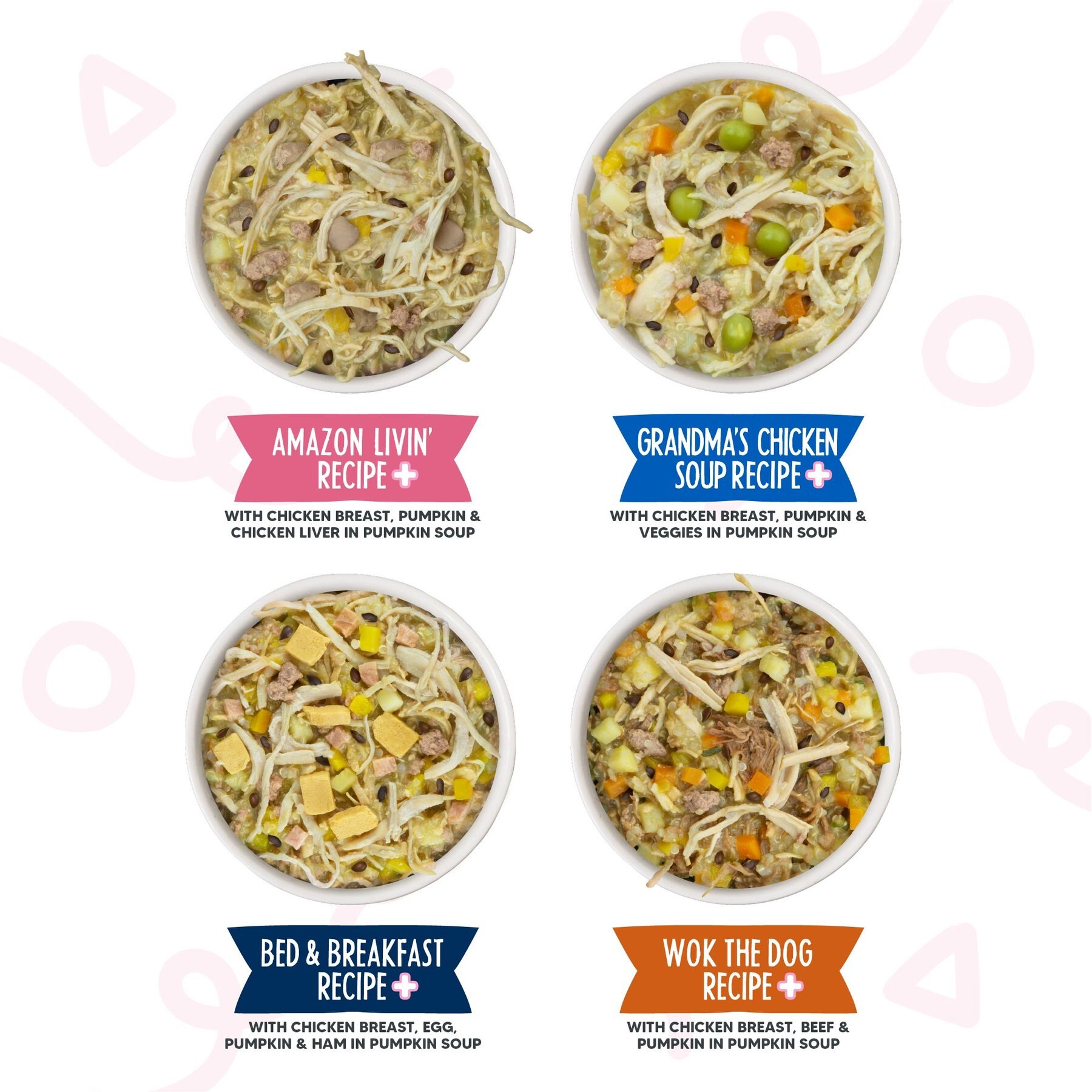 Weruva Meals 'n More Natural Wet Dog Food, Belly Belly Nice! Digestive Support Variety Pack, 3.5-oz cup, 10 count