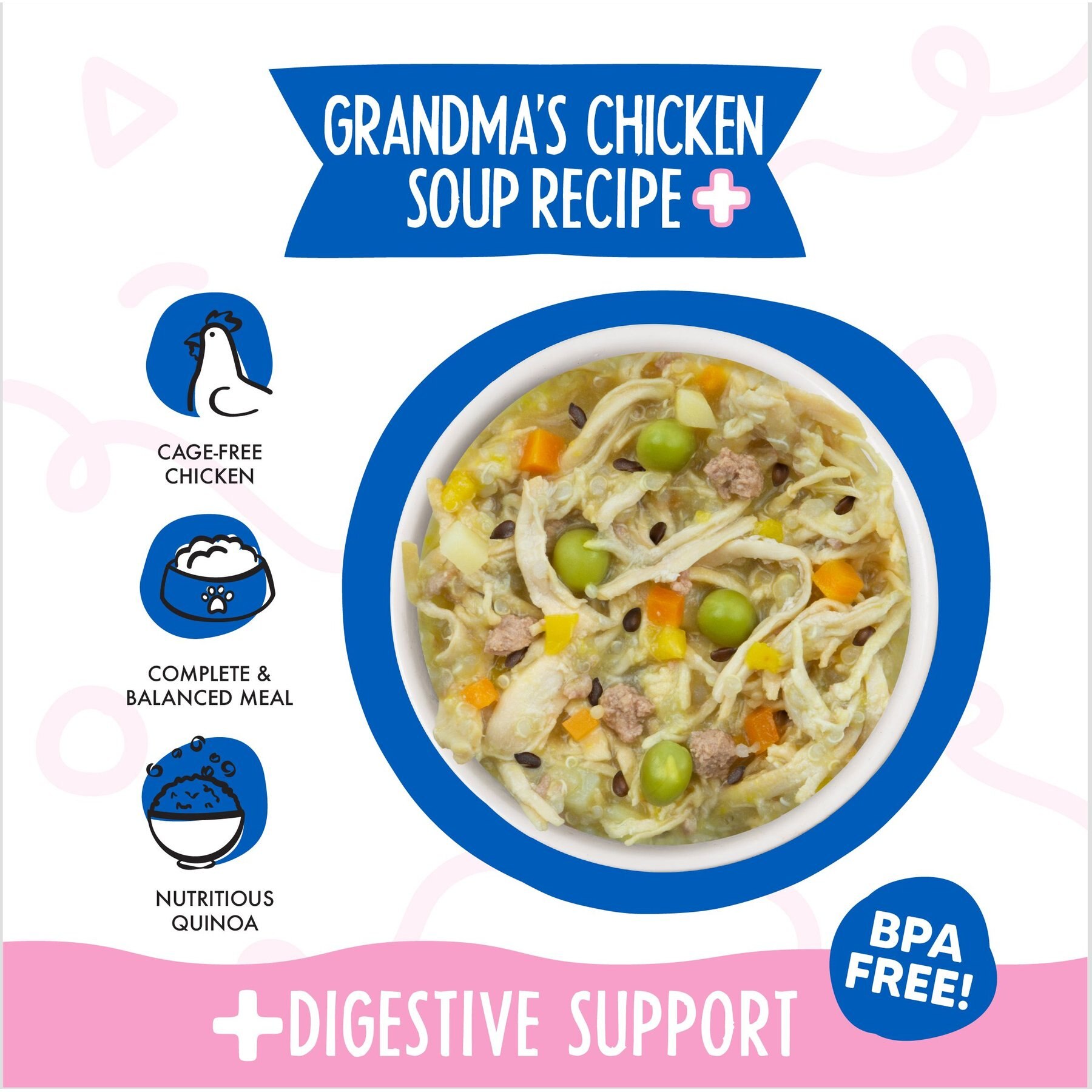 Weruva Meals 'n More Natural Wet Dog Food, Grandma's Chicken Soup Plus Digestive Support, 3.5-oz cup, 12 count