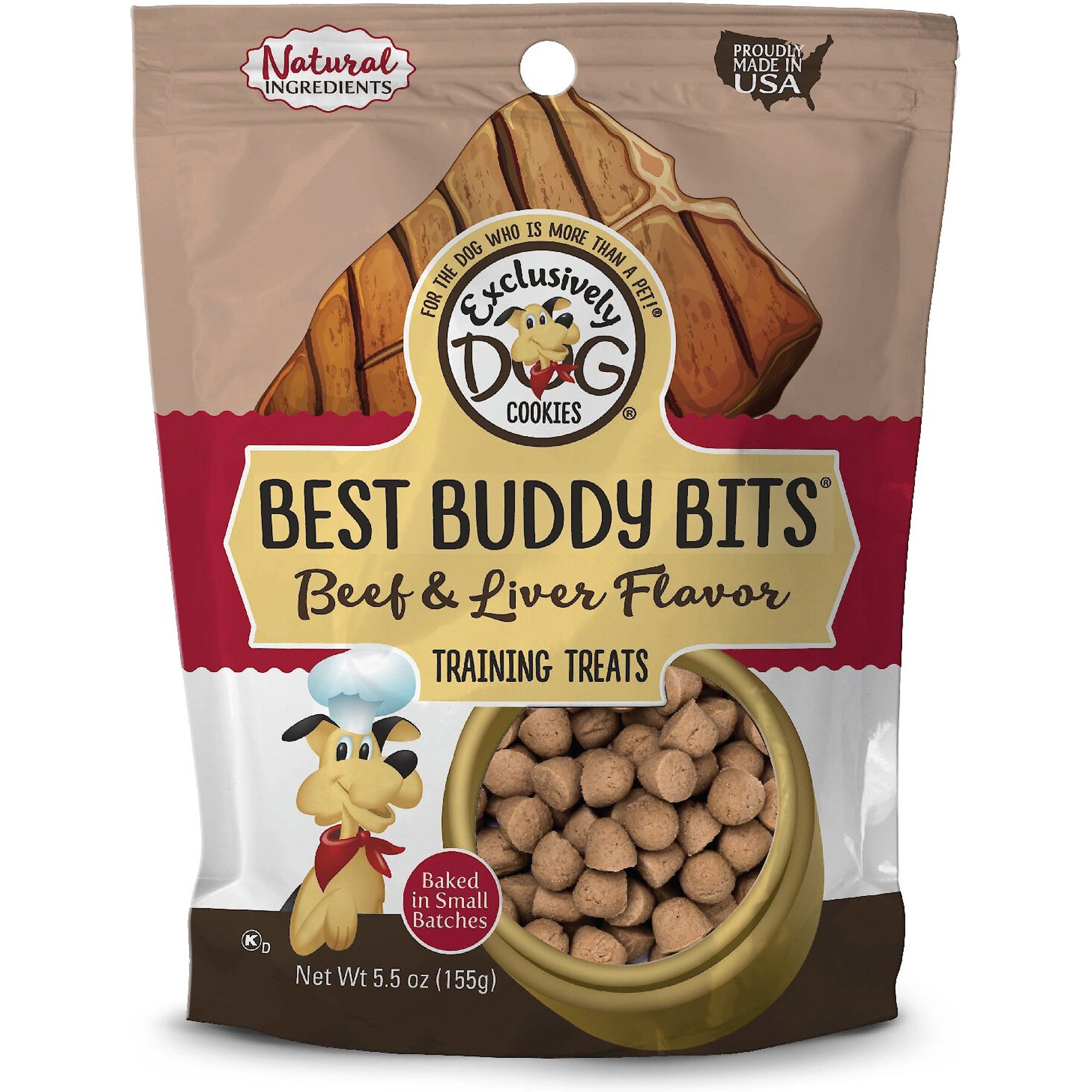Exclusively Dog Best Buddy Bits Beef & Liver Flavor Dog Treats