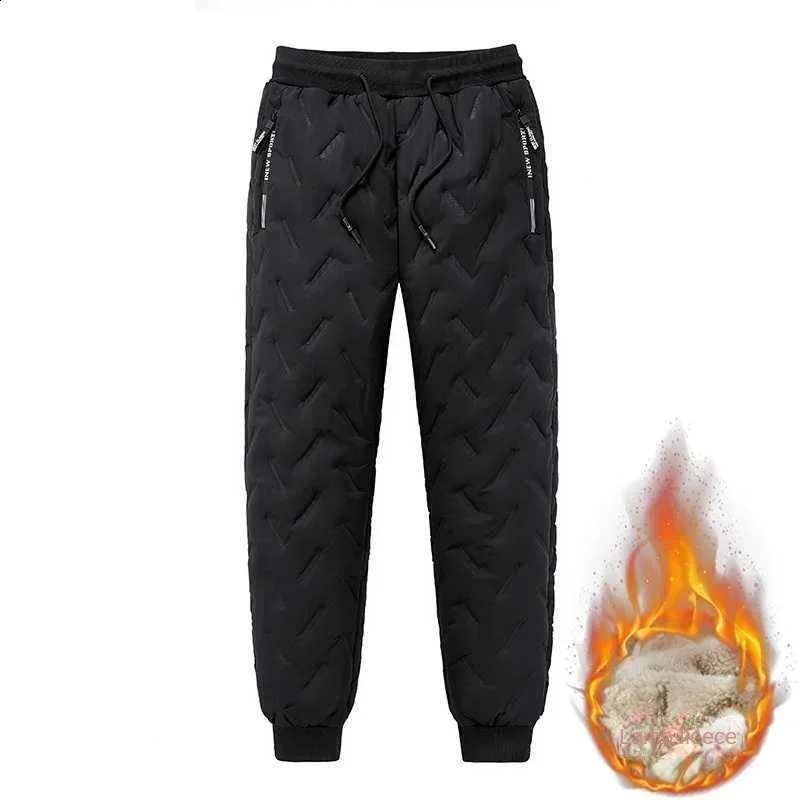 Mens Joggers Set Sweat Suit Winter Lamb Fleece Warm Men Down Cotton Jacket Zipper Coatdown Pants Two Piece Sets Fashion 5Xl 241122 B4