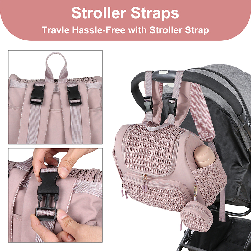Buylor Large Capacity Mom Fashion Mom Baby Stroller Hanging Bag Mom Handbag Outdoor Travel Designer Backpack