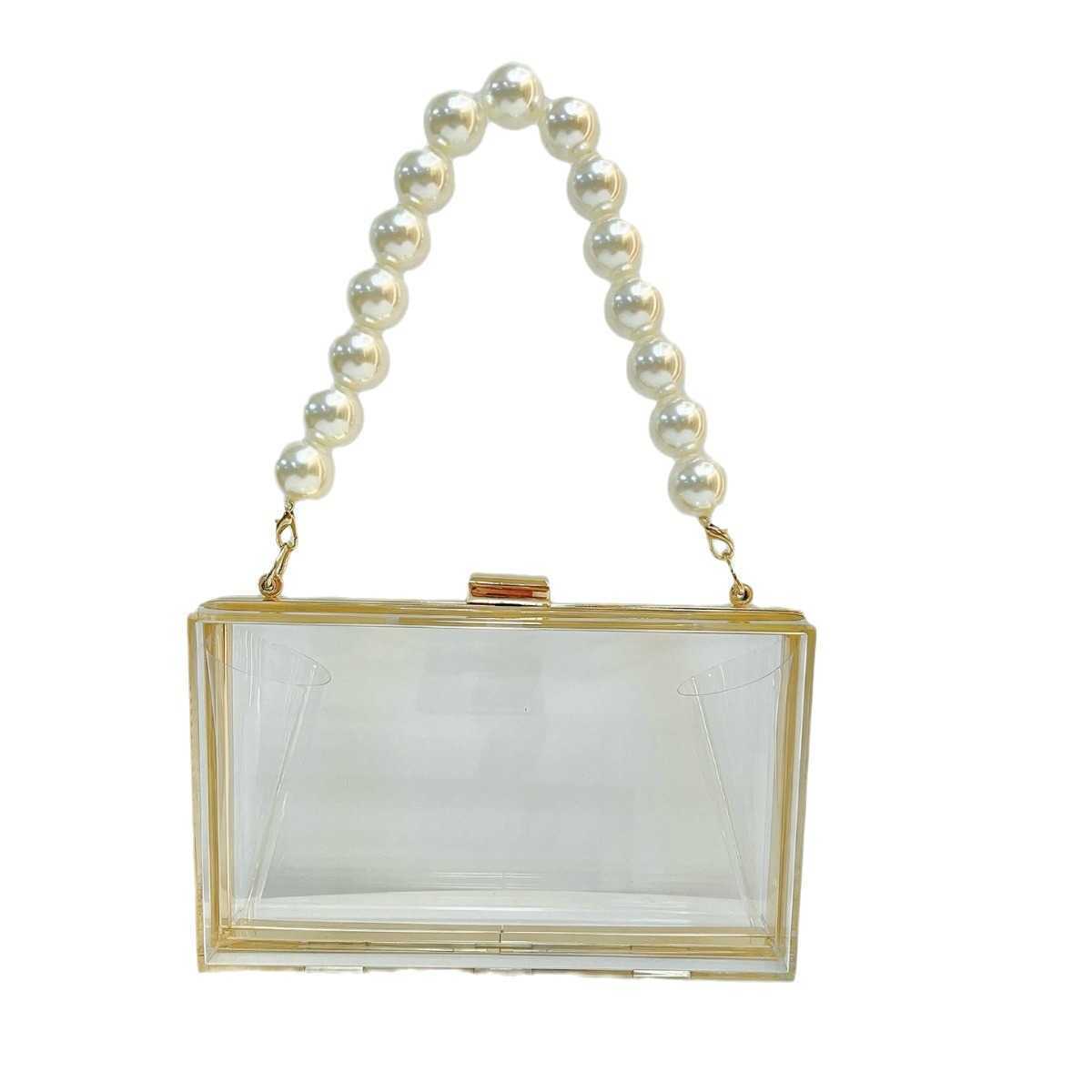 new handbag acrylic transparent small bag small square box bag single shoulder diagonal cross chain bag banquet womens bag