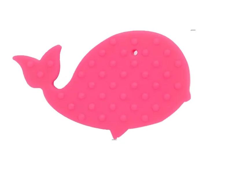 Silicone Whale Teether Teething Toy Food Grade Silicon Chew Pendant Sensory Nursing Toy Baby Chewelry DIY Craft Gifts ZZ