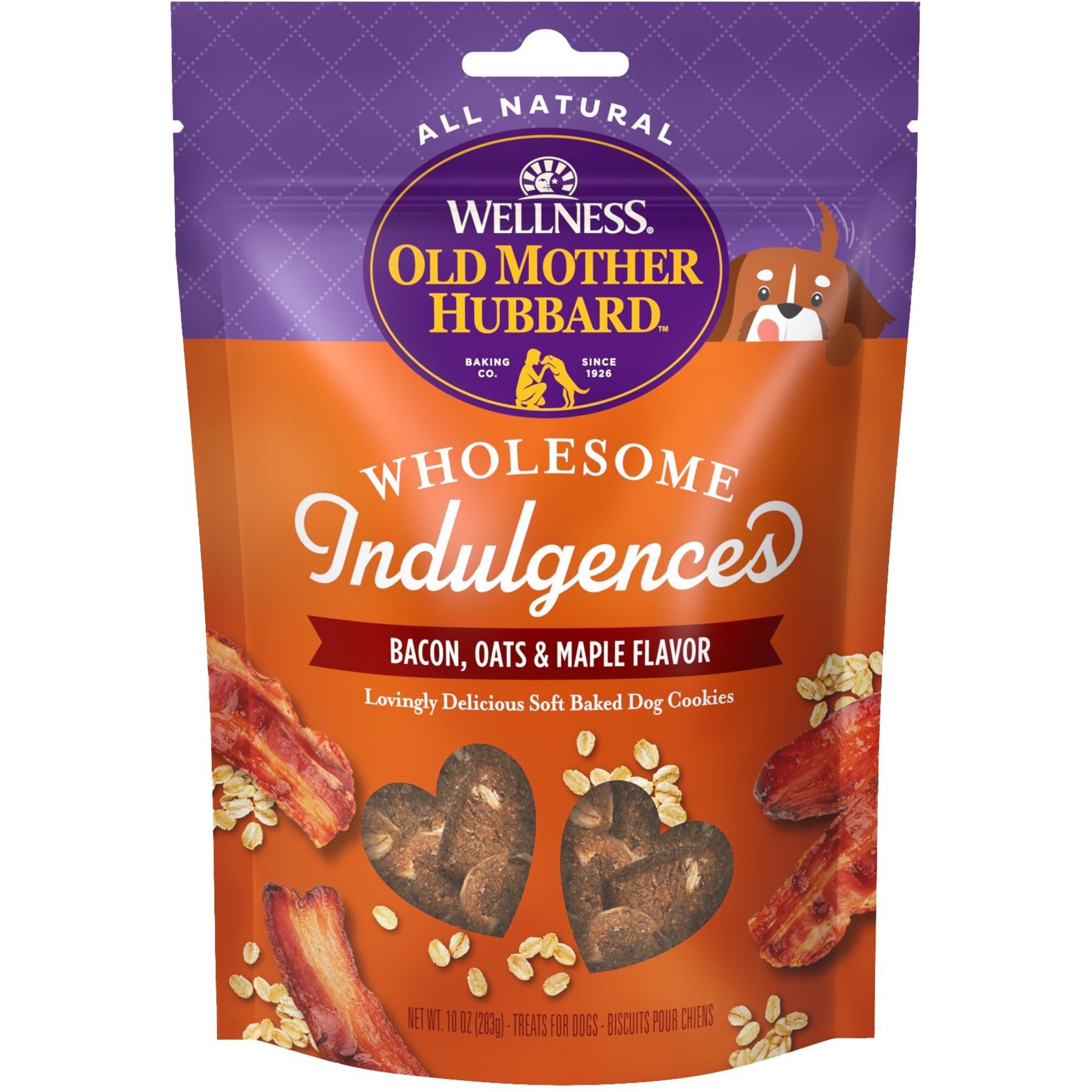 Old Mother Hubbard by Wellness Wholesome Indulgences Maple Bacon Natural Dog Treats, 10-oz bag