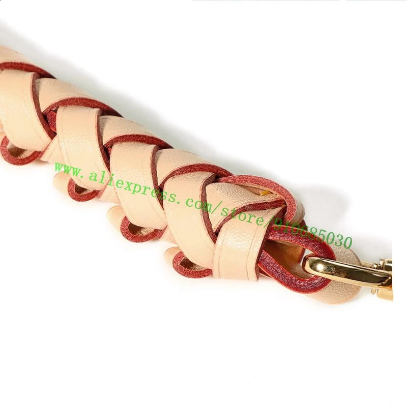 Top of the line genuine Vachetta woven bag strap suitable for ers womens handbags Ne0n0e bucket wallet twisted handle size 3 241121