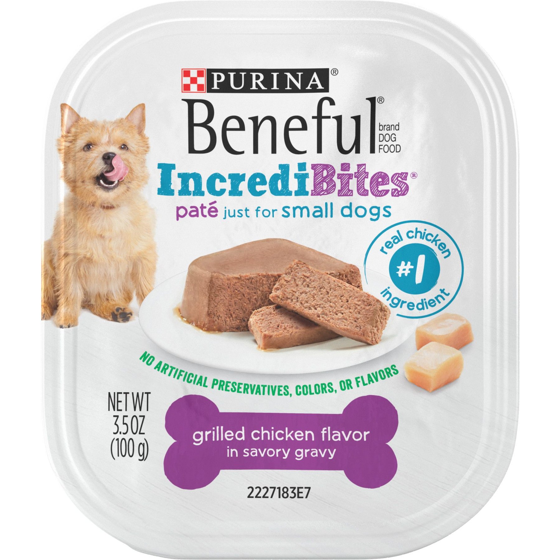 Purina Beneful IncrediBites Grilled Chicken Flavor in a Savory Gravy Pate Small Wet Dog Food