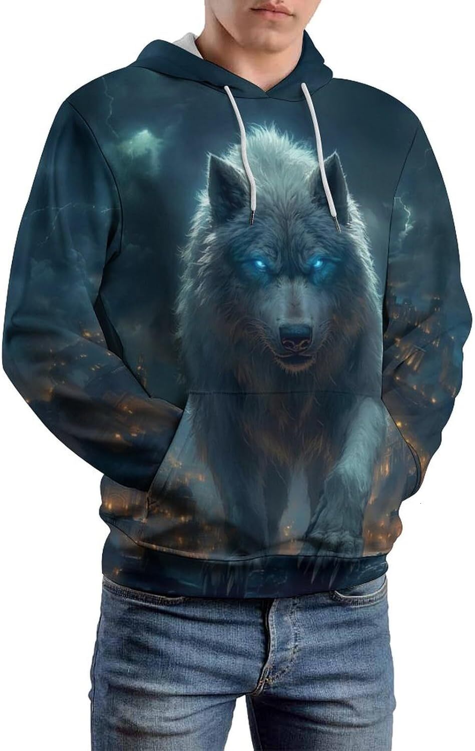 Hoodie for Mens Womens Mens Wolf 3d Printed Graphic Hoodie Shirt Autumn Winter Long Sleeve Animal Themed Sweatshirt Graphic Hoodies sweatshirt nice