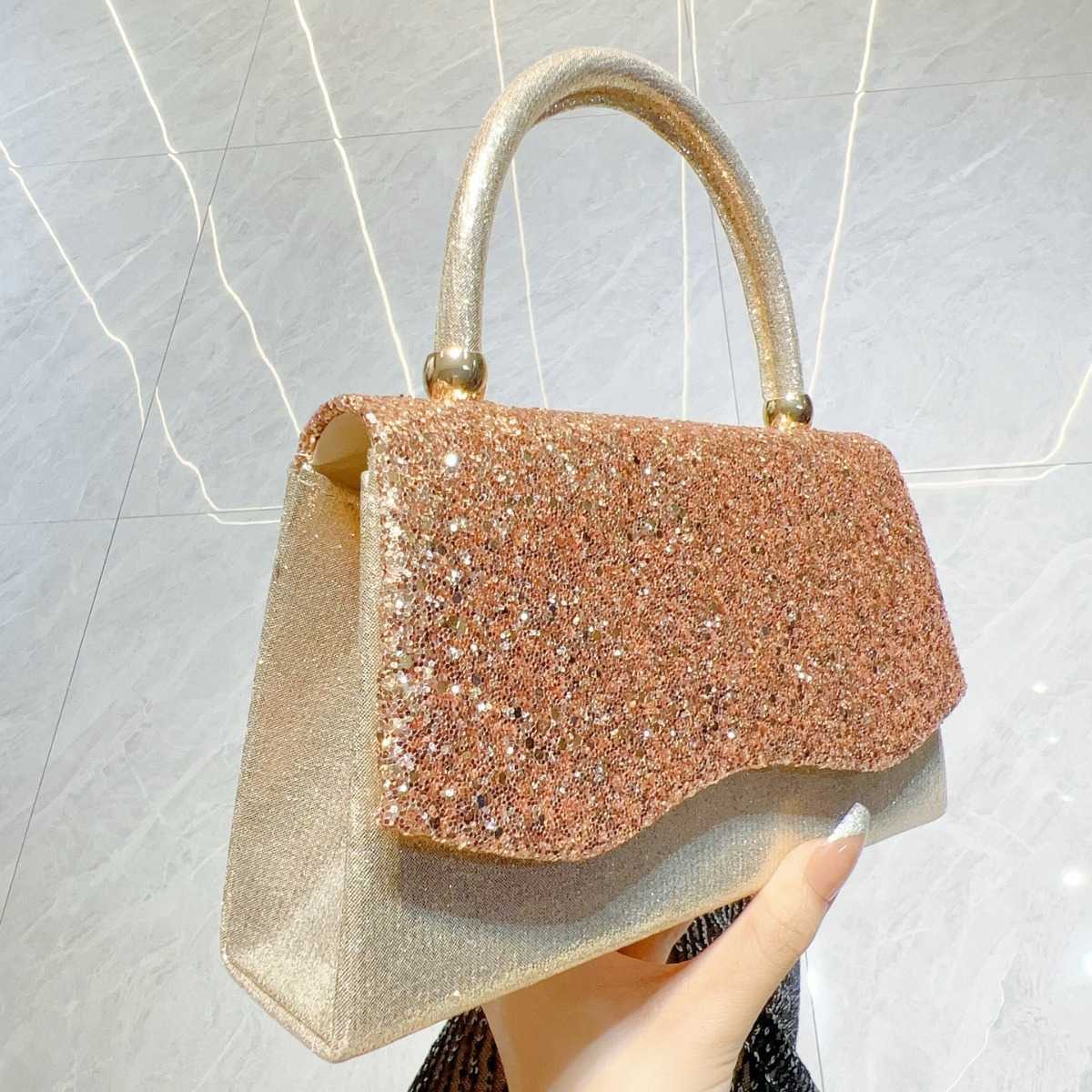 Banquet Bag Sparkling Handbag Water Diamond Banquet Handbag Dress Bag Evening Bag Wedding Gift Bag 241122