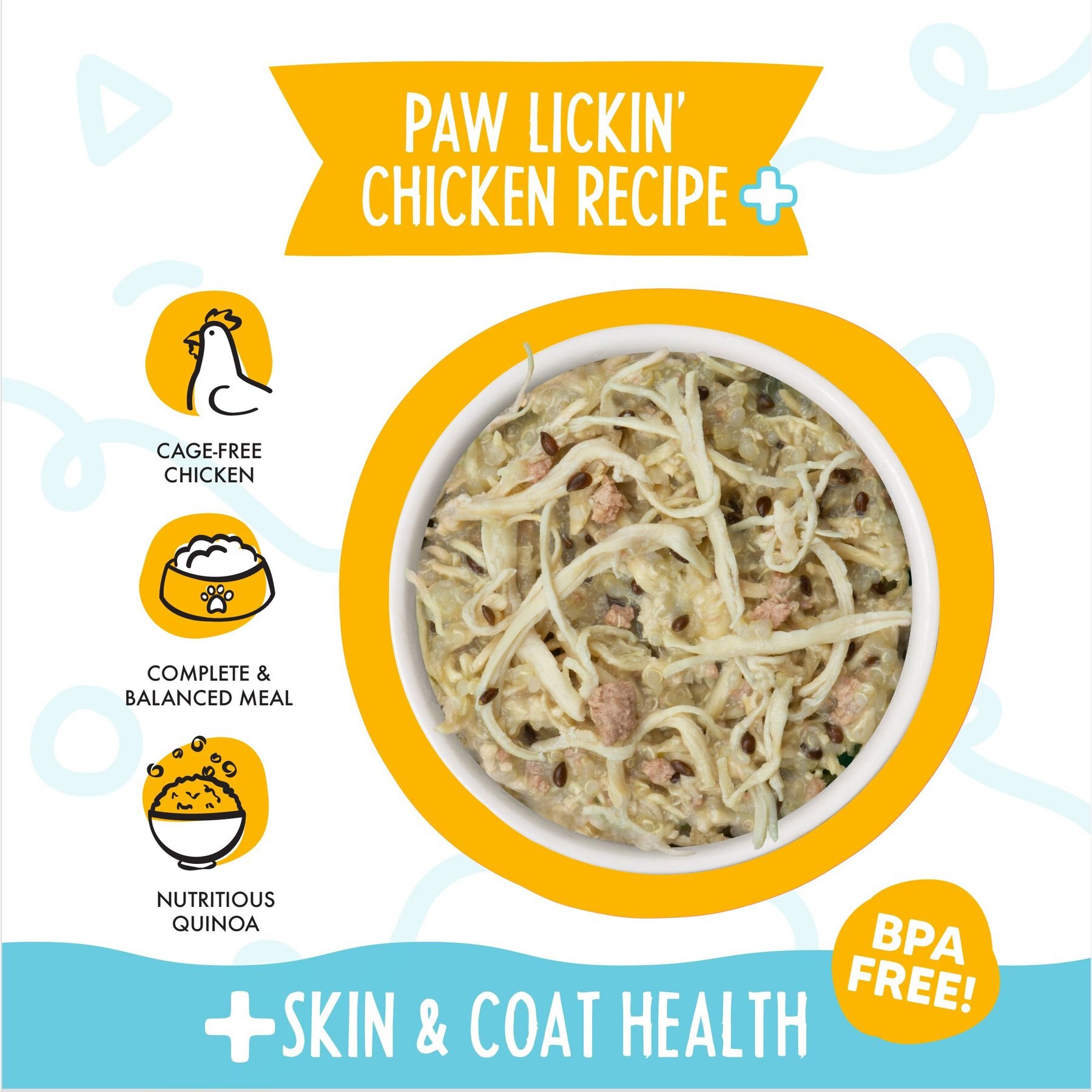 Weruva Meals 'n More Natural Wet Dog Food, Paw Lickin’ Chicken Plus Skin & Coat Health, 3.5-oz cup, 12 count