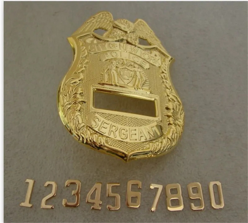 US City of York Department Metal Badge Cosplay Inspector Detective Sergeant Shirt Lapel Brooch Pin 240412