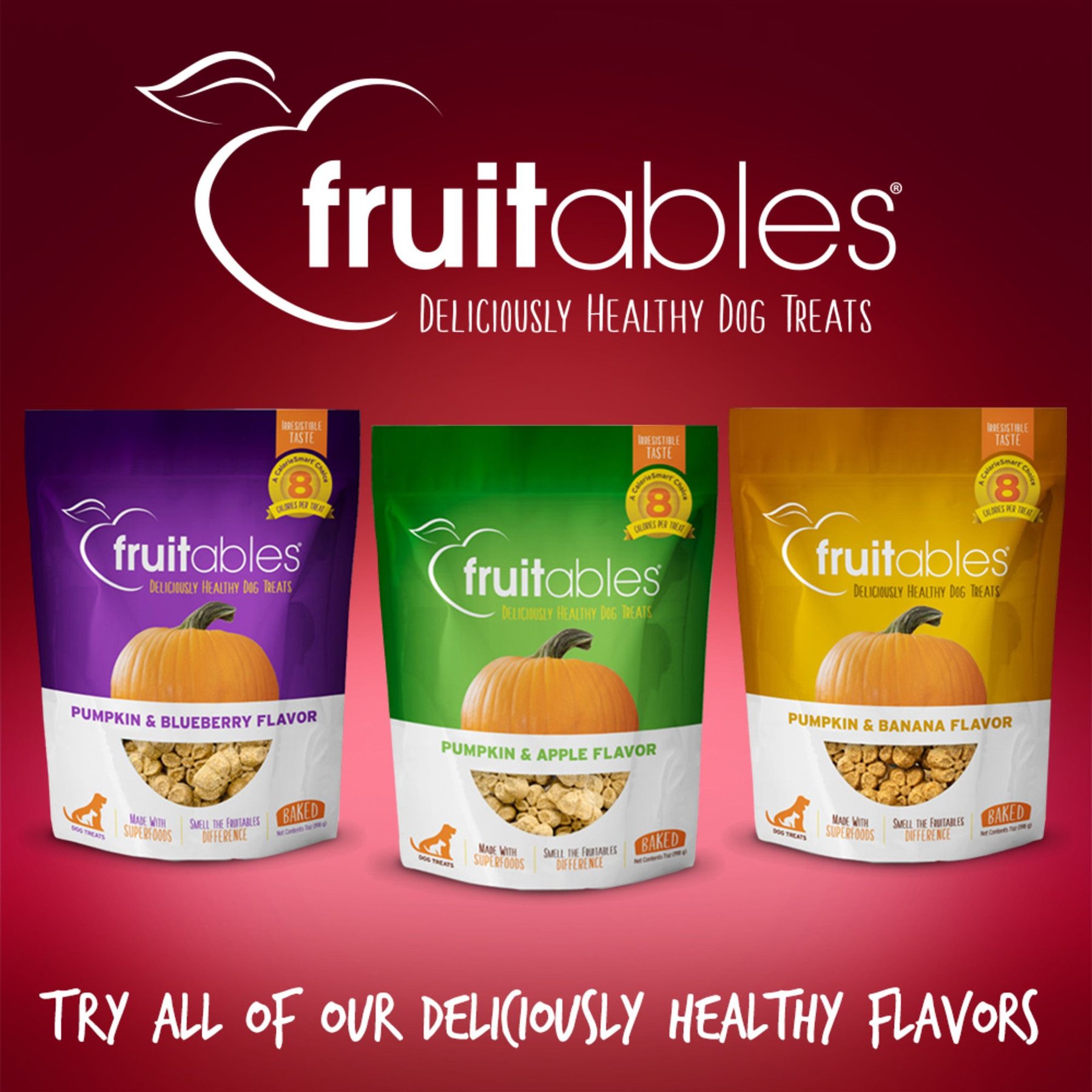 Fruitables Crispy Bacon & Apple Flavor Dog Treats