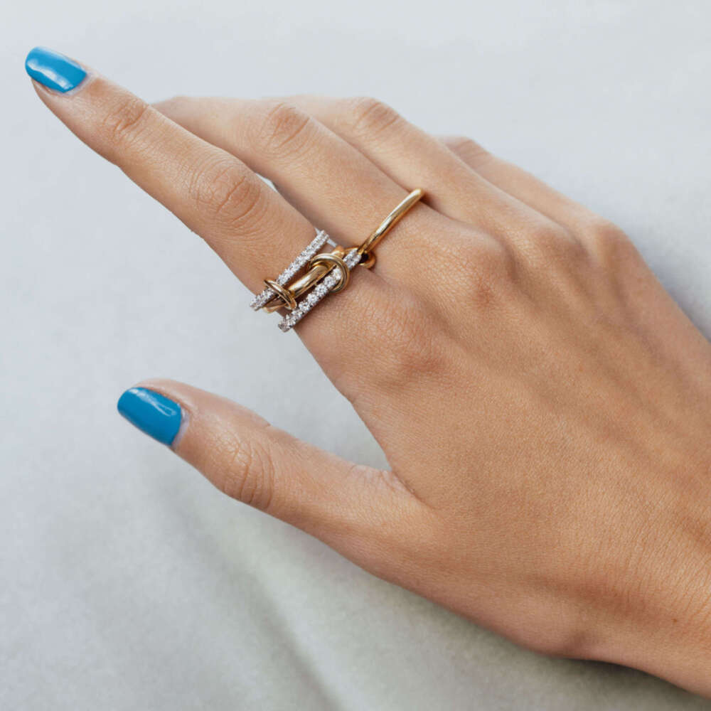 Spinelli Kilcol Halley Emerald Gold rings designer custom brand sier sapphire Ring New in fine jewelry yellow dia Snake Stacking ring for women