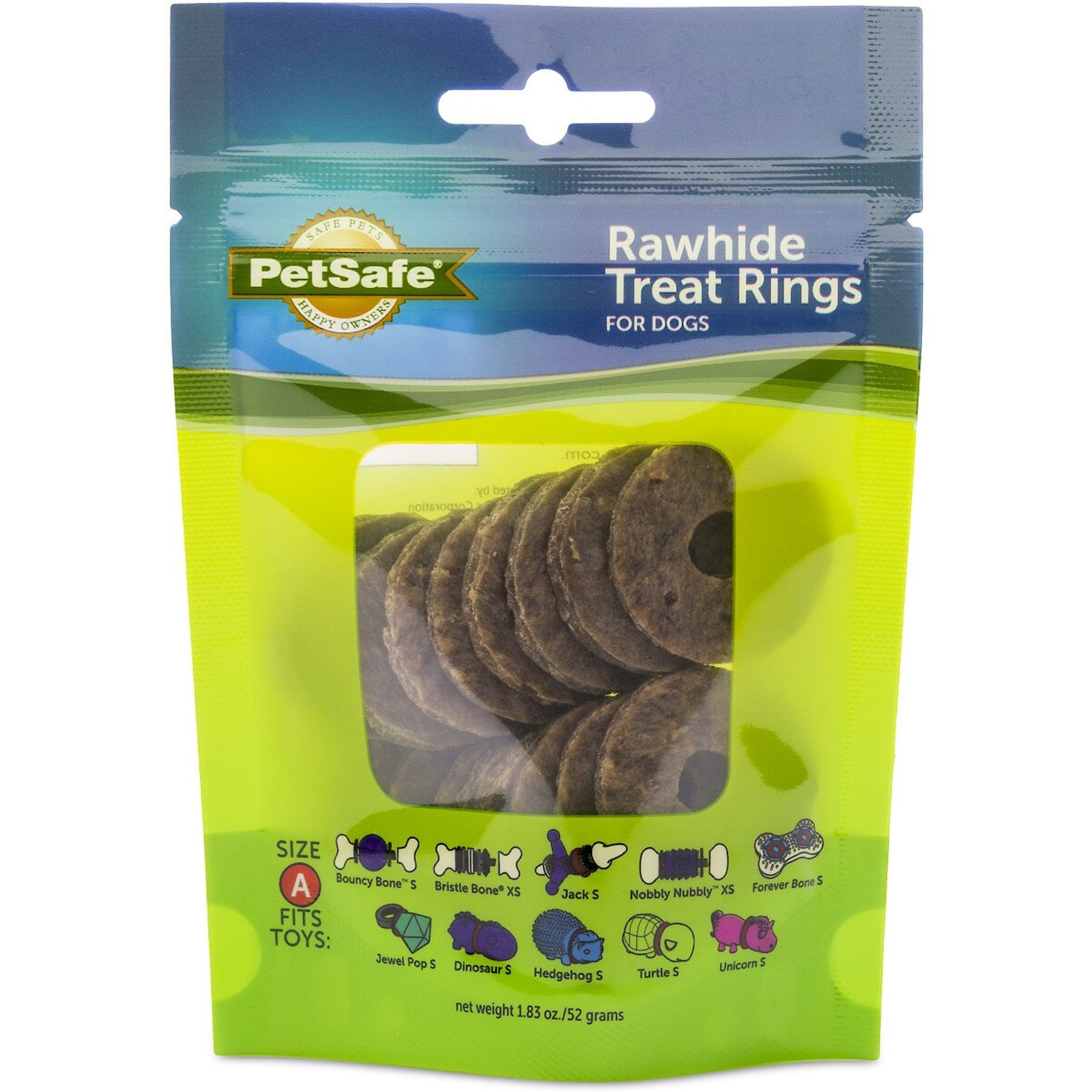 PetSafe Busy Buddy Natural Rawhide Rings Dog Treats, Size A
