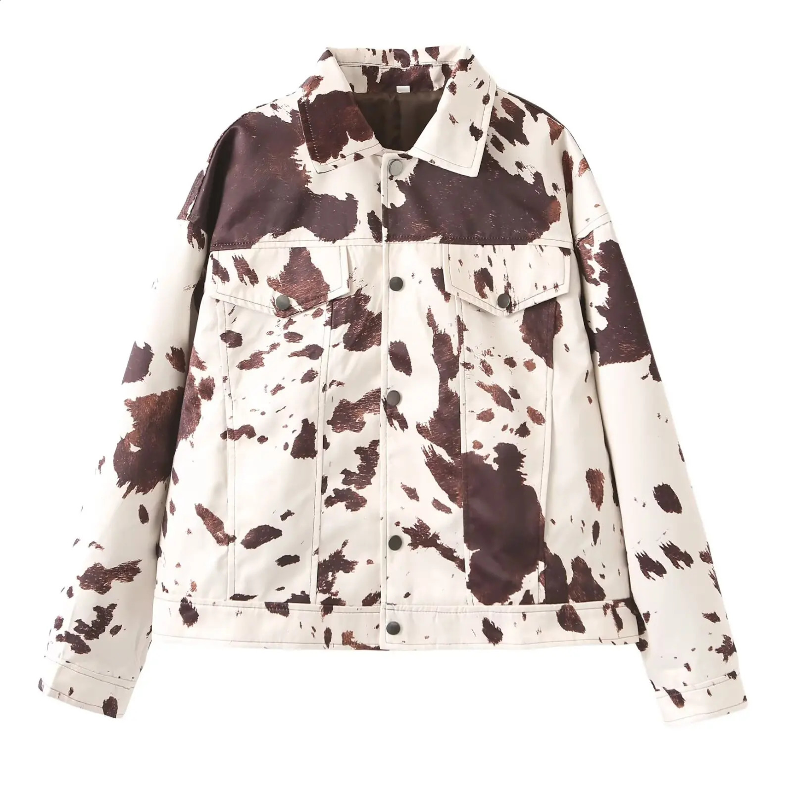 Autumn and winter American style trend singlebreasted personalized lapel casual jacket for women 241121