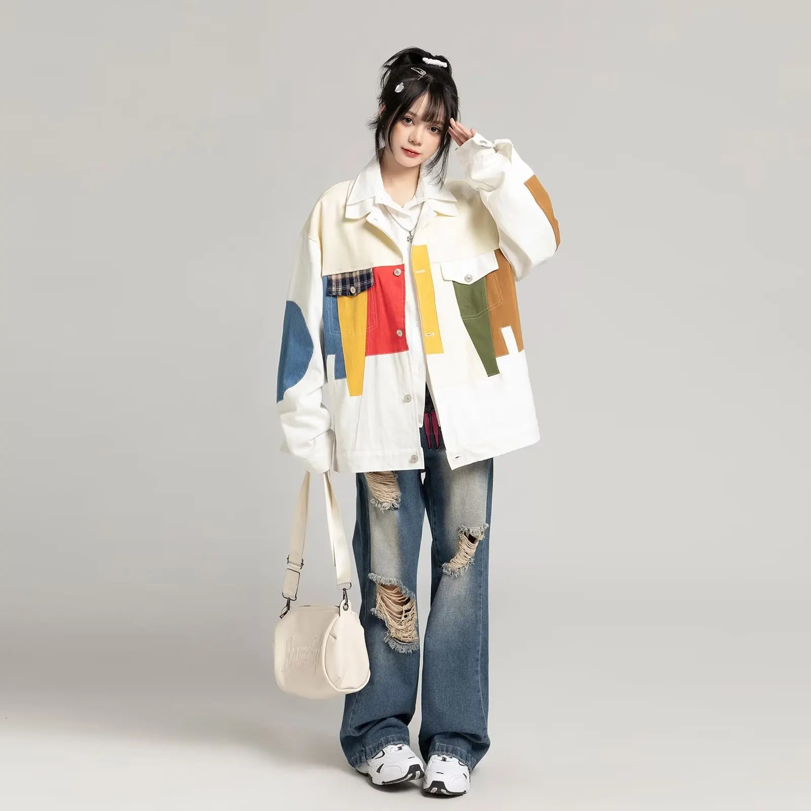Graffiti Varsity Jacket Men Women High Street Vintage Embroidery Baseball Jackets Harajuku Y2k Loose Bomber Coat Spring Autumn 240420
