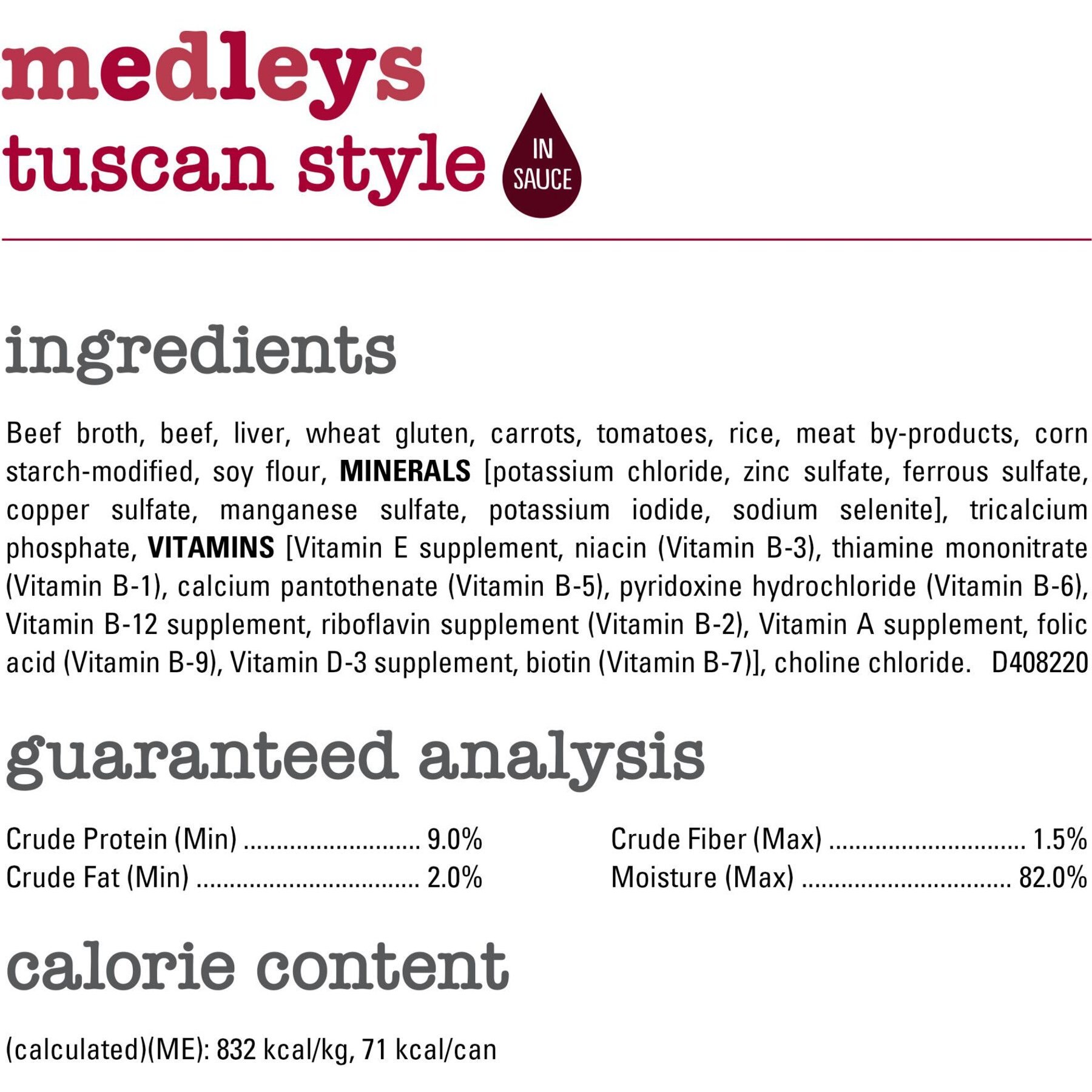 Purina Beneful Medleys Tuscan Style Canned Dog Food