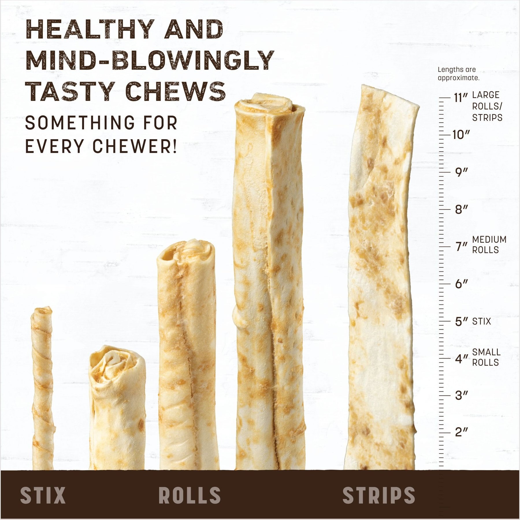 Earth Animal No-Hide Strips Thin Natural Rawhide Alternative Beef Recipe Chew Dog Treat