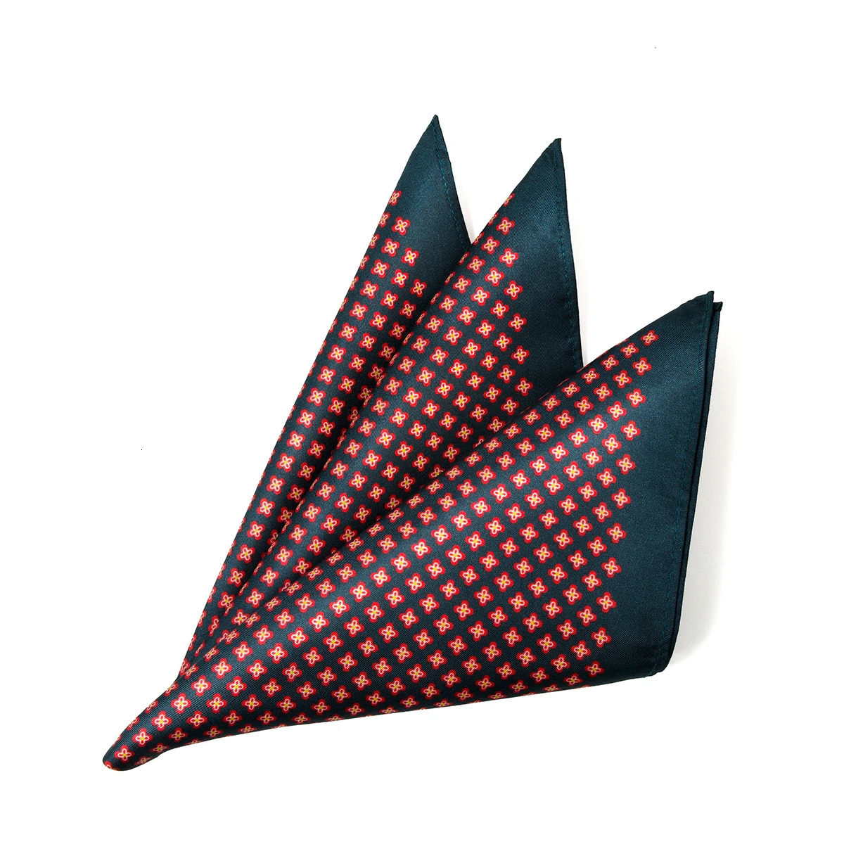 Retro style mens 100% silk paisley floral print Hanki custom handle head pocket square 241122