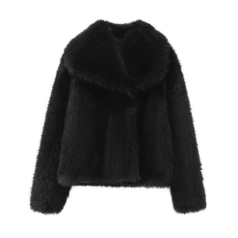 New autumn and winter plus size women's jacket with Toka synthetic fur short top